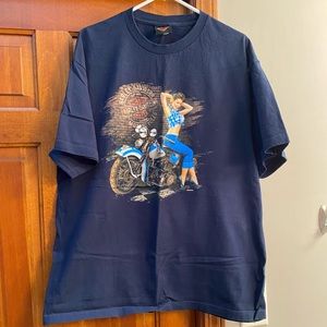 Men’s Tee. Harley-Davidson.  Size XL.  Very dark navy.  Washed once, never worn